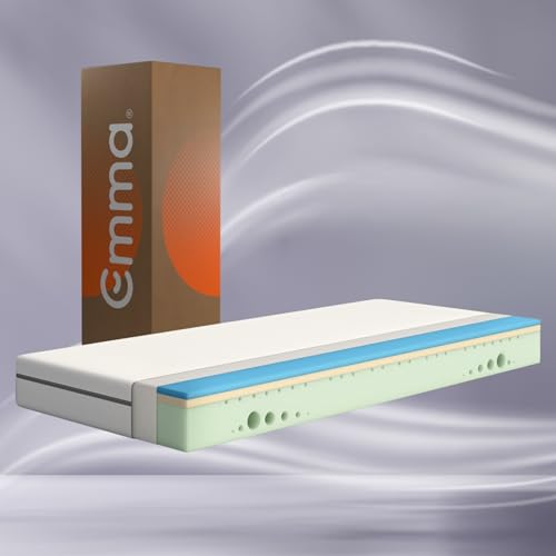 Emma One+ Matratze 90x200 H3 Hart – Kühlende & atmungsaktive 3-Zonen-Schaummatratze – Ergonomisch, Klimaregulierend & Waschbarer Bezug – Für alle Schlafpositionen geeignet