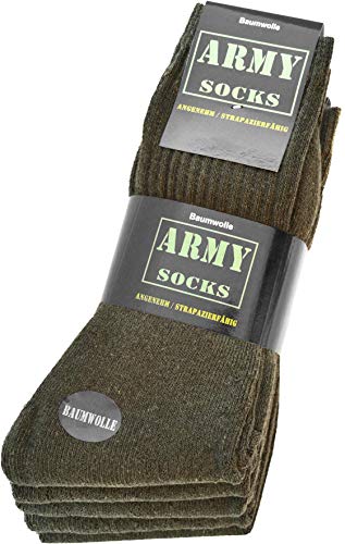 normani 10 Paar Bundeswehr Sport- und Arbeitssocken Herrensocken aus Baumwolle - strapazierfähig und bequem Gr. 39-50 Größe 43/46