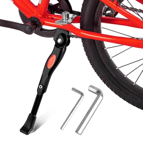 Fahrradständer 20-26 Zoll Kinderfahrrad, Fahrrad Ständer, Universal Fahrrad Seitenständer, Höheverstellbar Fahrradständer Kinder, Stabil Mittelständer für Mountainbike Ebike Trekkingrad Rennrad