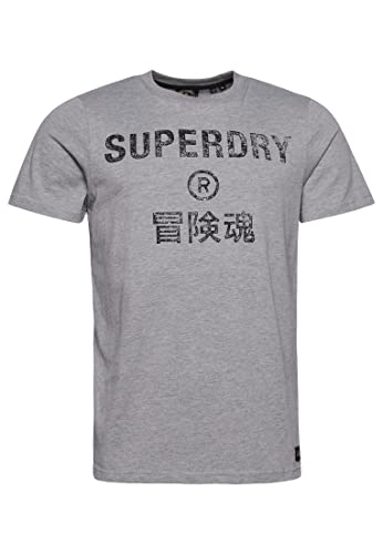 Superdry Herren Vintage Corporate Logo T-Shirt Grau Meliert M