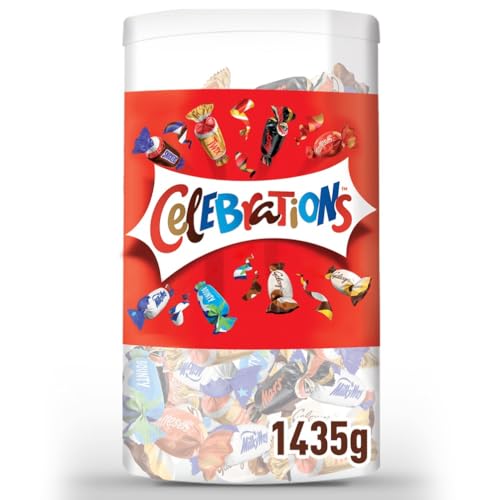 Celebrations Schokolade Großpackun als, Halloween Süßigkeiten, Mini-Schokoriegel Snacks (Maltesers, Galaxy, Snickers & mehr), Schokoladen Geschenk Idee mit Mini Schoko Pralinen, Süßigkeiten Box, 1435g
