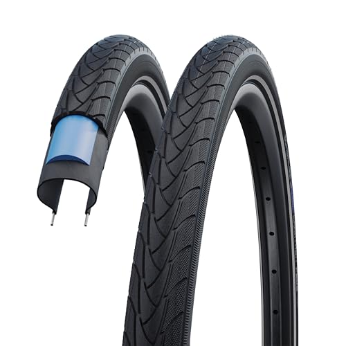 Schwalbe Marathon Plus Fahrradreifen – 26x1.75-47-559 – der unplattbar-Reifen für Fahrräder - SmartGuard