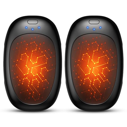 gabless Handwärmer Wiederaufladbar 2er-Pack, Elektrischer Handwärmer wiederverwendbar mit 3 Wärmestufen, Tragbarer Handwärmers warmes Geschenk für Damen und Herren, für Outdoor Camping Golf Jagd