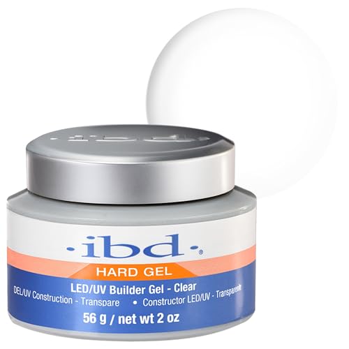 IBD Hard Gel – LED/UV Builder Gel Clear, 1er Pack (1 x 56 g) – MADE IN USA – Nagelaufbau zu Hause – ohne Termine und laute Nagelstudios