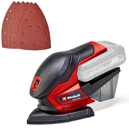 Einhell Akku-Multischleifer TE-OS 18/150 Li-Solo Power X-Change (18 V, Li-Ion, 24 000 min-1, 1.6 mm Schwingkreis, Staubfangbox, Staubabsaugadapter, ohne Akku und Ladegerät)