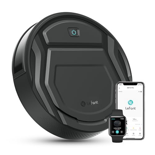 LEFANT M210P Saugroboter ohne Wischfunktion, 2200 Pa Saugkraft, 120 Min.Steuerung per WLAN, Bluetooth, Alexa und App, 6 Reinigungsmodi und automatisches Aufladen, ideal für Tierhaare und Harte Böden