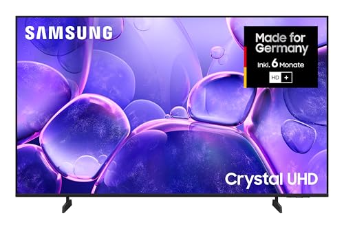 Samsung Crystal UHD U8079F 4K 43 Zoll (108 cm) LED Fernseher, Crystal Prozessor 4K, MetalStream Design, SmartThings, AI Upscaling, Gaming Hub, Knox Security, Kostenlose Inhalte, Smart TV