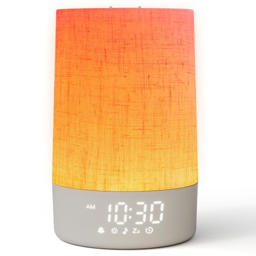 Foryond Tageslichtwecker mit 30 Naturgeräuschen,Wecker mit Licht Sonnenaufgang,Dimmbar Nachttischlampe,Lichtwecker Einschlafshilfe und Timer,Geschenke für Mutter und Vater, Frauen und Männer