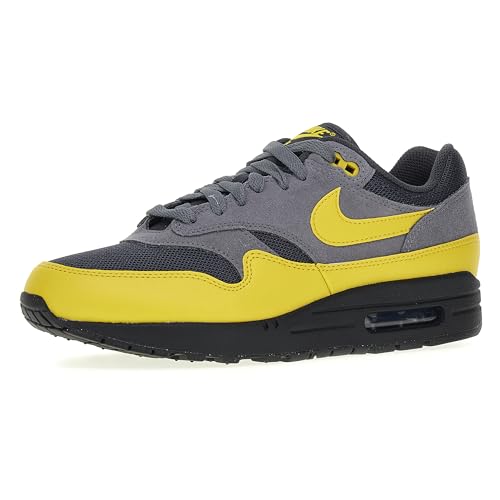 NIKE Herren Air Max 1 Essential Sneaker, Anthracite Bright Citron Smoke Grey, 44 EU