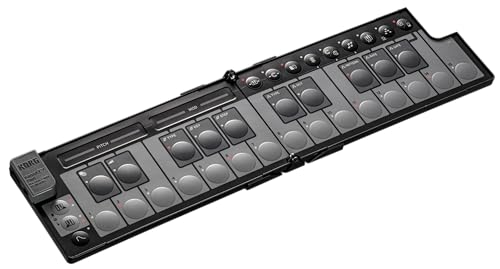 Korg nanoKEY Fold – Faltbarer 25 Tasten MIDI Keyboard Controller mit USB-C und TRS-MIDI – Schwarz