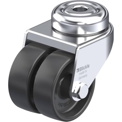 Blickle 106724 Apparate-Doppel-Lenkrolle, Ø 50 mm mit Rückenloch Ausführung (allgemein) Doppelrollen mit Rückenloch