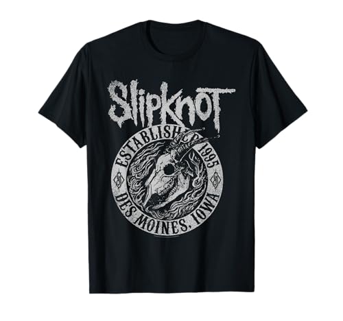 Slipknot Herren Iowa Skull 1995 T-Shirt T-Shirt Schwarz S Klassische Passform Klassisch geschnitten, doppelt genähter Saum. Offizielles Lizenzprodukt mit einzigartigem Design