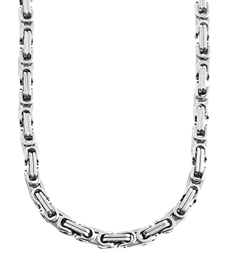 Raptor Unisex-Kette Stärke 6 mm Edelstahl Königskette 50 bis 60 cm RA50127 (60)