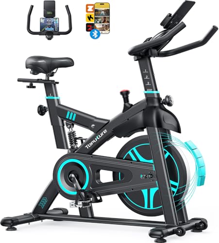 [2025 Aktualisierte]Heimtrainer Fahrrad mit APP, 0-100% Magnetwiderstand Stationäres, 15KG Schwungrad, Ultraleise, Ergometer Spinning Bike Indoor mit LCD-Monitor, Bis 160KG, Tablet-Halter