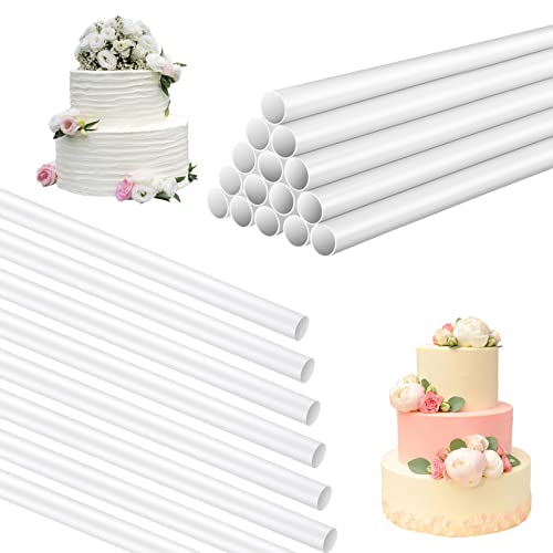 Reastar Tortenstützen Tortenständer, Wiederverwendbar Tortendübel, Kunststoff Torten Stabilisator, Tortenstützen für Mehrstöckige Torten - für Geburtstag Hochzeit (18 Stück)