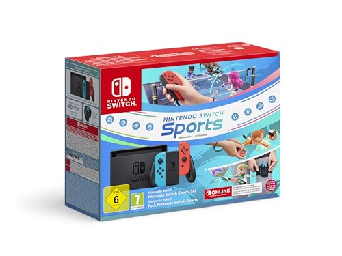 Nintendo Switch-Konsole Neon-Rot/Neon-Blau Switch Sports + 12 months NSO