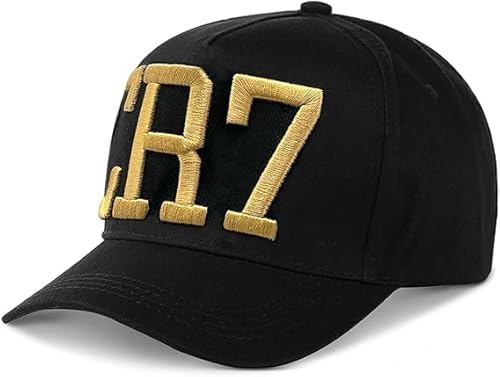 Generisch Baseball Cap, Verstellbare Baumwollkappe, Schwarz mit Goldener Stickerei