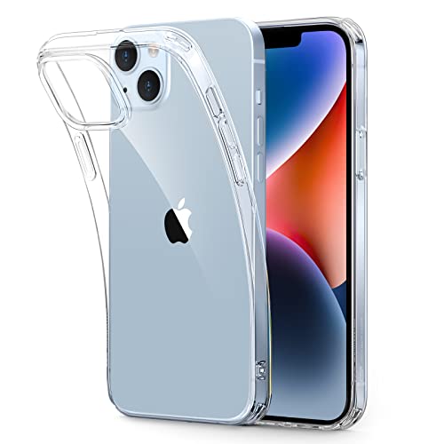 ESR für iPhone 14 Hülle/iPhone 13 Hülle, Klare Stoßfeste Dünne Silikon Handyhülle iPhone 14/13 Case, Vergilbungsbeständige Dünne Transparente TPU Schutzhülle, Project Zero Serie, Klar