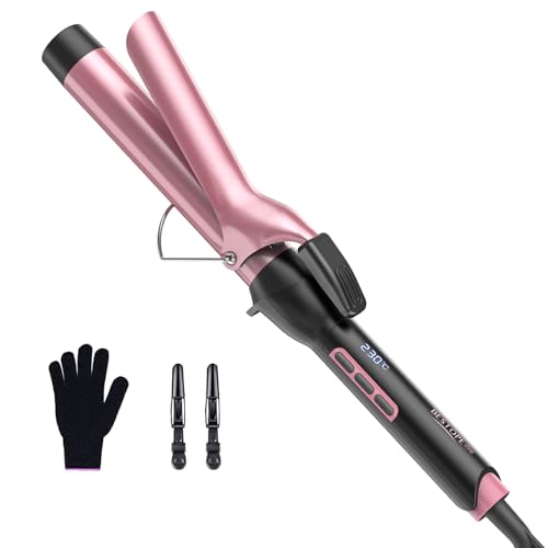 BESTOPE PRO Lockenstab 25mm - Lockenstab Große Locken mit Tourmalin Keramik, Antistatisch, LCD Anzeige, 80°C-230°C, Schnelles Aufheizen für Natürliche Locken
