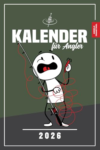 Angler Kalender 2026: Angelliebhaber Gadgets zum Angeln / Angelkalender / Terminplaner / Geschenk für Angelfans / Kalender für Angler / Lustiges Angelzubehör / Angelausrüstung