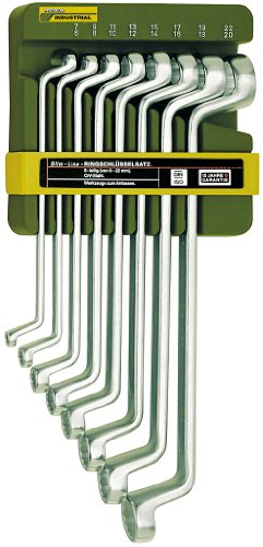 PROXXON 23810 Doppel-Ringschlüsselsatz, 8-teilig von 6 x 7 bis 20 x 22 mm
