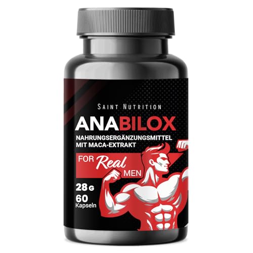 Saint Nutrition® Anabilox – Muskelaufbau Kapseln - Unterstützt Muskelmasse und Regeneration - Supplement für Kraft und Ausdauer - mit L-Arginin - Ohne künstliche Zusatzstoffe - Für intensives Workout