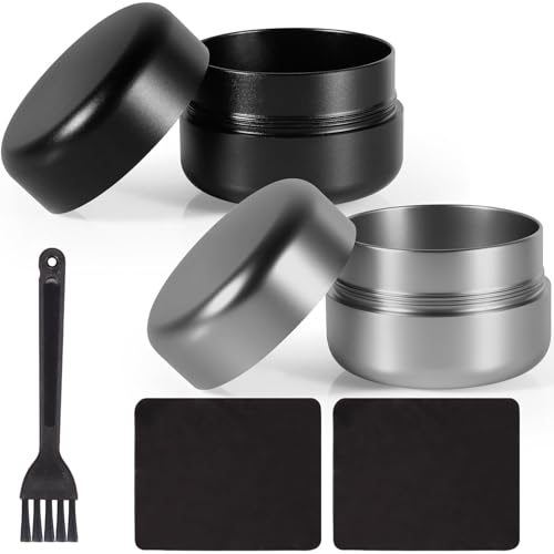 COKWEL 2 Stück Geruchsdichte Dose, Weed Box, ø54x42mm, Luftdicht, Wasser, Geruchsdicht, UV Licht geschützte Box Für Pillen Kräuter Gewürze