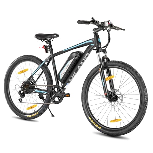 HILAND 26 Zoll E-Mountainbike mit 250W Motor, 36V 7,8Ah Akku, Elektro Mountainbike mit 7-Gang Schaltung, Elektrofahrrad für Männer Frauen, E-Bike mit Scheibenbremsen, Schwarz