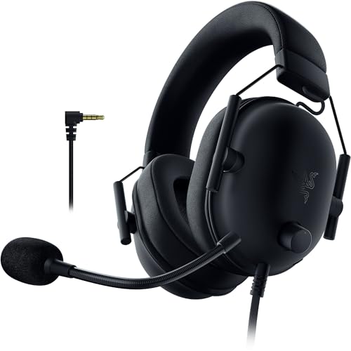 Razer Blackshark V2 X (Playstation) - Kabelgebundenes E-Sport Headset für Playstation Konsole (250g, Nierenmikrofon, 50mm Treiber, Passive Geräuschunterdrückung, 3,5mm Anschluss) Schwarz