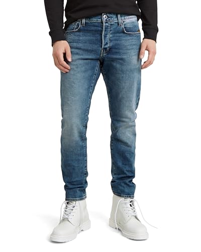 G-Star Herren 3301 Regular Tapered Jeans, Blau (vintage azure 51003-C052-A802), 34W / 30L