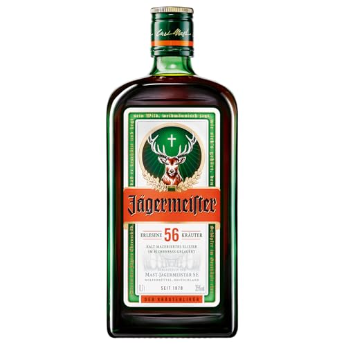 Jägermeister – 1 x 0,7l Premium Kräuterlikör 35% Vol. – 56 erlesene Kräuter – Kalt mazeriertes Elixier – Im Eichenfass gelagert – Das Original aus Wolfenbüttel