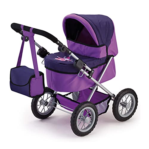 Bayer Design 13012AA Puppenwagen Trendy, höhenverstellbar, zusammenklappbar, mit Tasche, Motiv: Fee, lila, 67 x 41 x 67 cm