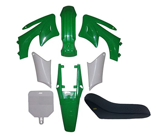 Dirt Bike/Pit Bike Verkleidung + Sitz Body 125-150 ccm Grün 17/14 Zoll