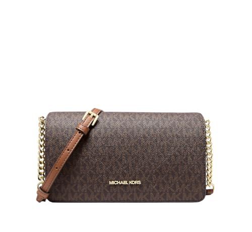 Michael Kors Jet Set Signature Logo Crossbody Bag Brown