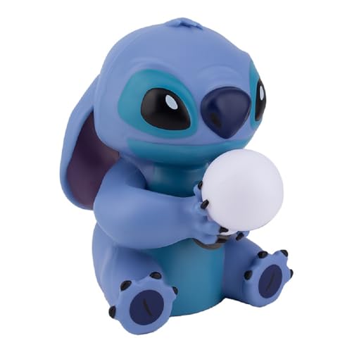 Stitch Licht - Offiziell Lizenzierte Lilo & Stitch Lampe, Disney Sammlerstück, Nachttischlampe für Schlafzimmer, Dekor für Nachtbeleuchtung, Blau