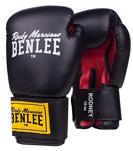 BENLEE Boxhandschuhe aus Artificial Leather Rodney Black/Red 14 oz