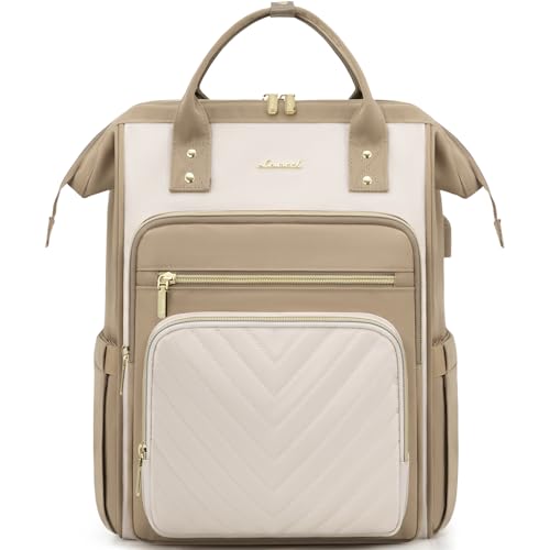 LOVEVOOK Rucksack Damen, 15,6 Zoll Laptop Schulrucksack Teenager Mädchen Wasserdicht, Elegant Reiserucksack Tagesrucksäcke Arbeitstasche, Schultasche Lehrertasche Backpack Women für Reise Uni Büro