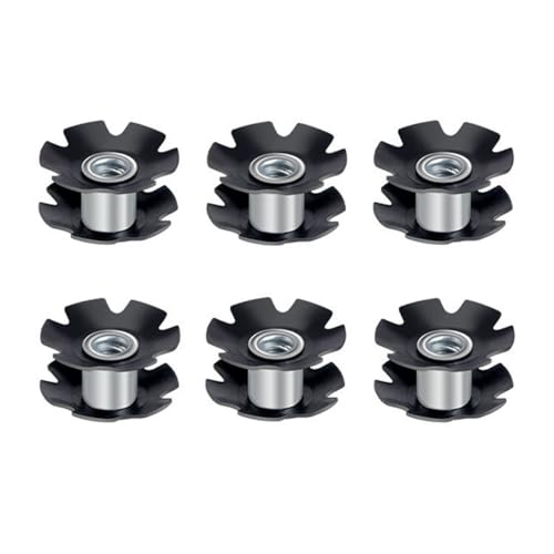 HOUSON 6PCS Fahrrad Sternmutter, Bike Ahead Steuersatz Vordergabel Sternmutterkern Fahrradgabel Steertubes Muttern