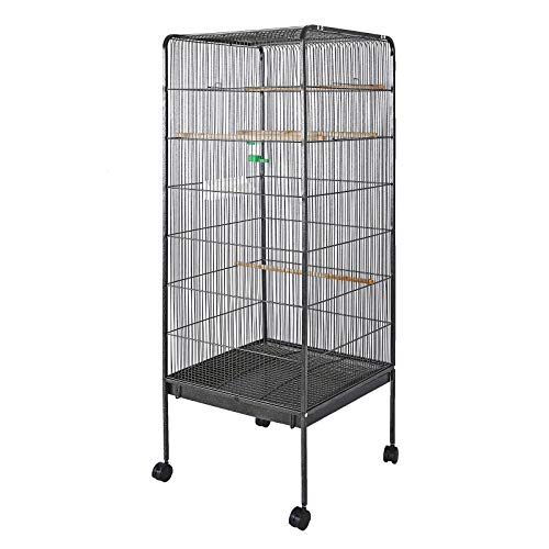 Wiltec XL Vogelvoliere Vogelkäfig 146x54x54cm Voliere Käfig für Kleinvögel und Wellensittiche