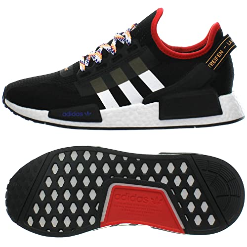 Adidas NMD_R1 V2 schwarz rot Herren Low-Top Sneakers Freizeitschuhe Boost NEU (fraction_41_and_1_third)