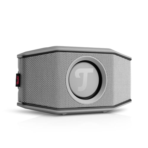 Teufel ROCKSTER GO 2 Bluetooth Speaker - Tragbarer Lautsprecher für draußen, mit Langer Akkulaufzeit (28 h), Wasserdicht IP67, Wireless Musikstreaming, USB Soundcard, Outdoor - grau