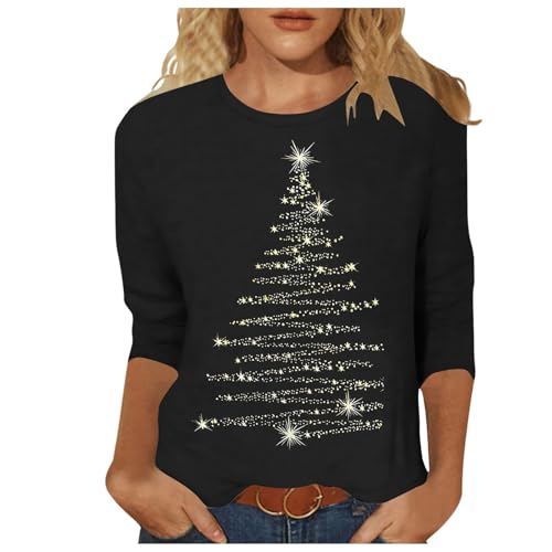 Weihnachtspullover Damen, weihnachtspulli Damen, weihnachtsshirt, Norweger Pullover, Winter, Christmas, weihnachtsoutfit, lustig, hässliche, warm, festlicher Dicker, Langarm, elegant, Ugly Sweater