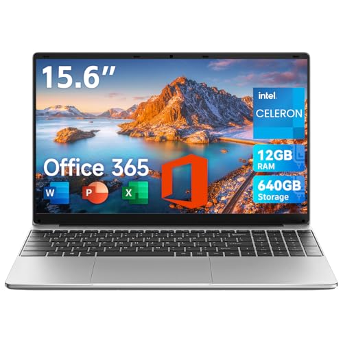 jumper Laptop 15,6 Zoll FHD Display, 12 GB RAM 640 GB ROM, Office 365, Prozessor 5205U Notebook, Akku 38 Wh, Zwei Stereo-Lautsprecher, Typ-C, USB 3.0, Digitale Tastatur