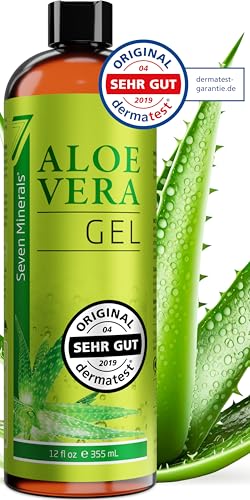 Aloe Vera Gel 99% Bio, 355 ml - ÖKO-TEST Sehr Gut - 100% Natürlich, Rein & Ohne Duftstoffe (Alkoholfrei, Kein Parfüm/WC-Duft) - Einzigartige Vegane Formel OHNE XANTHAN - aus ECHTEM SAFT, NICHT PULVER.