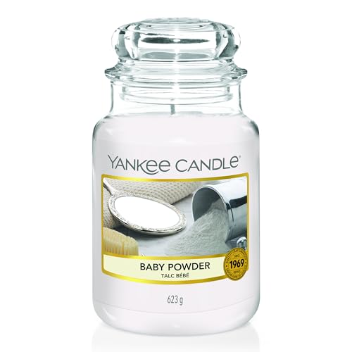 Yankee Candle Duftkerze im Glas (groß) | Baby Powder | Brenndauer bis zu 150 Stunden | Perfekte Geschenke für Frauen