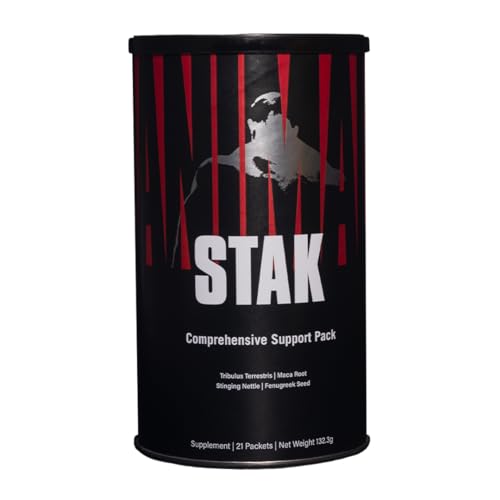 ANIMAL Stak – Testosteron Booster & Supplement für Muskelaufbau, Kraft & Performance – Kapseln mit Aminosäuren, Vitaminen & Mineralstoffen – Sportnahrung für Fitness & Bodybuilding, 21 Packs
