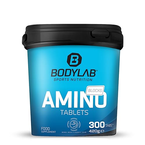 Bodylab24 Amino Tabs 300 Tabletten, mit allen essenziellen Aminosäuren, inkl. aller BCAA (L-Leucin, L-Isoleucin und L-Valin), ideal zur Regeneration und zum Muskelaufbau