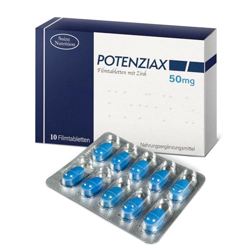 Saint Nutrition® POTENZIAX 50mg – 10 Portionen - mit Maca, Muira Puama & Zink – Nahrungsergänzungsmittel