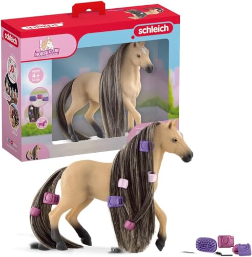 SCHLEICH Horse Club 42580 Sofia's Beauties Andalusierstuten Pferde-Beauty Set mit Bürste - Pony Pferd mit Mähne zum Haarstyling mit Zubehör, Pferde Spielzeug ab 5 Jahren