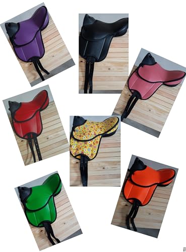 German Riding Sattel Little Star für Shetty Holzpferd Stehpferd Plüschpferd (Pink)